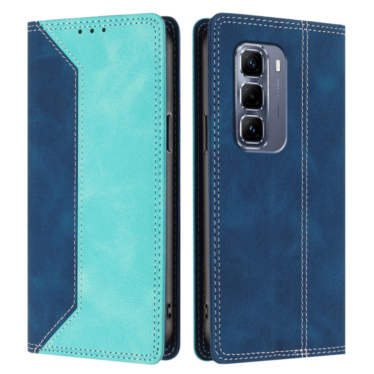 For Infinix Hot 50 Pro+ 4G Skin Feel Two-tone RFID Blocking Vegan Leather Phone Case