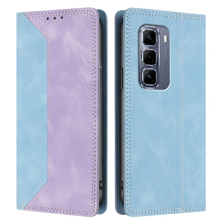 For Infinix Hot 50 Pro+ 4G Skin Feel Two-tone RFID Blocking Vegan Leather Phone Case