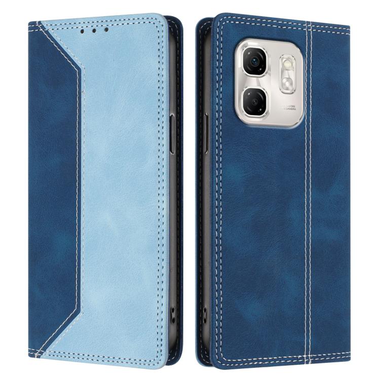For Infinix Hot 50i 4G Skin Feel Two-tone RFID Blocking Vegan Leather Phone Case