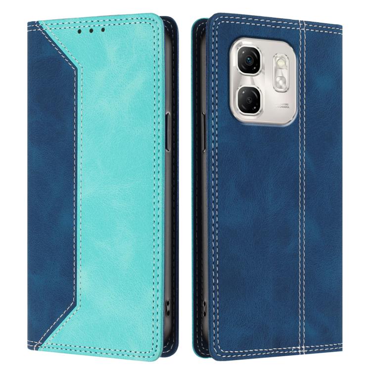 For Infinix Hot 50i 4G Skin Feel Two-tone RFID Blocking Vegan Leather Phone Case