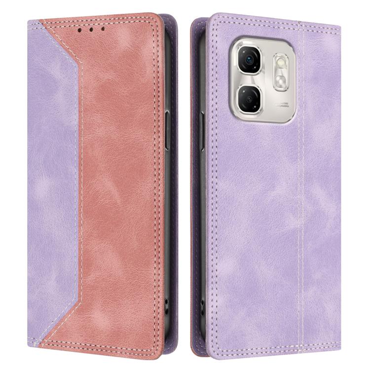 For Infinix Hot 50i 4G Skin Feel Two-tone RFID Blocking Vegan Leather Phone Case