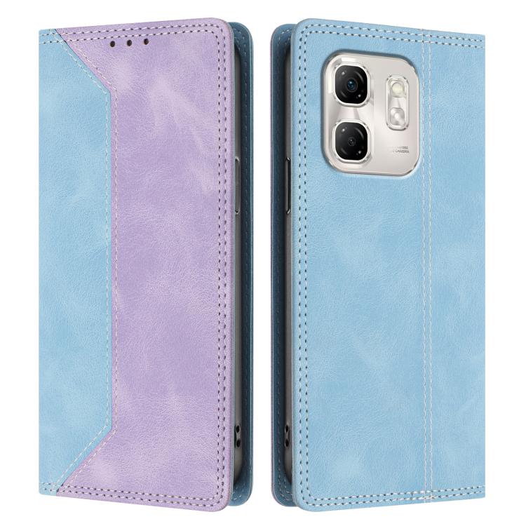 For Infinix Hot 50i 4G Skin Feel Two-tone RFID Blocking Vegan Leather Phone Case