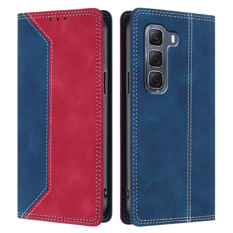 For Infinix Hot 60 Pro+ Skin Feel Two-tone RFID Blocking Vegan Leather Phone Case