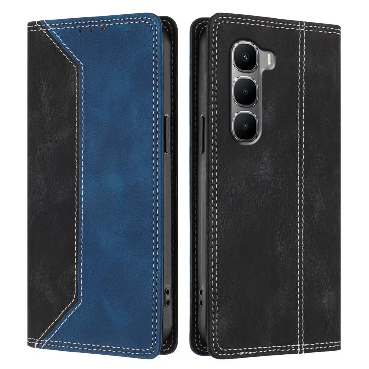 For Infinix Hot 60 4G / 60i 4G Skin Feel Two-tone RFID Blocking Vegan Leather Phone Case