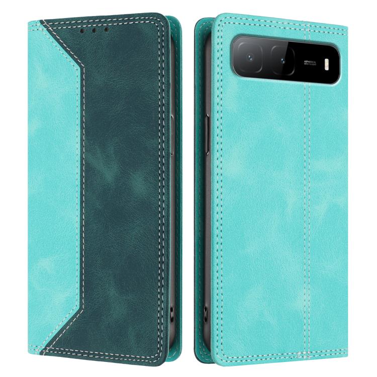 For Infinix Hot 60i 5G Skin Feel Two-tone RFID Blocking Vegan Leather Phone Case