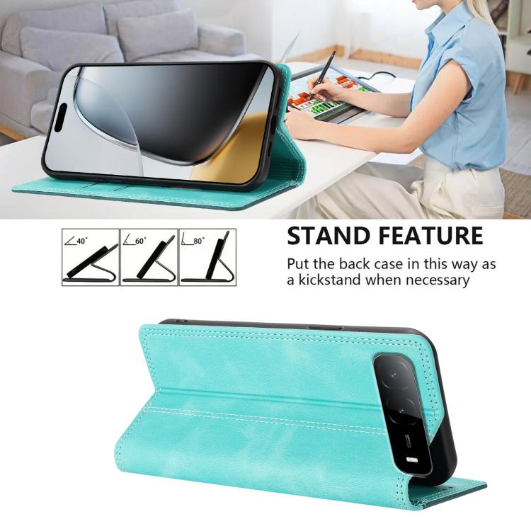 For Infinix Hot 60i 5G Skin Feel Two-tone RFID Blocking Vegan Leather Phone Case