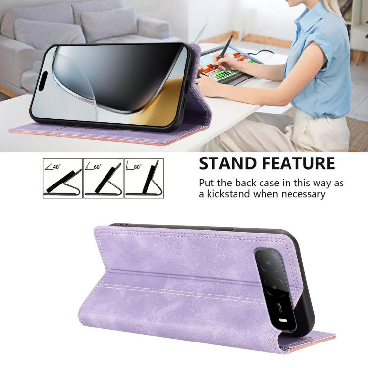 For Infinix Hot 60i 5G Skin Feel Two-tone RFID Blocking Vegan Leather Phone Case