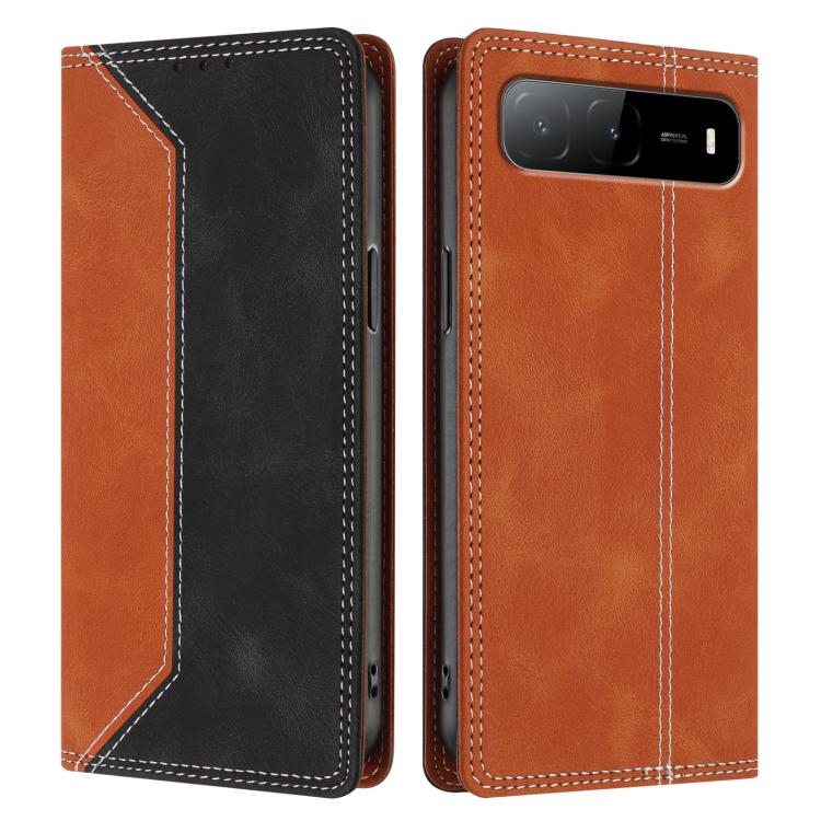 For Infinix Hot 60i 5G Skin Feel Two-tone RFID Blocking Vegan Leather Phone Case