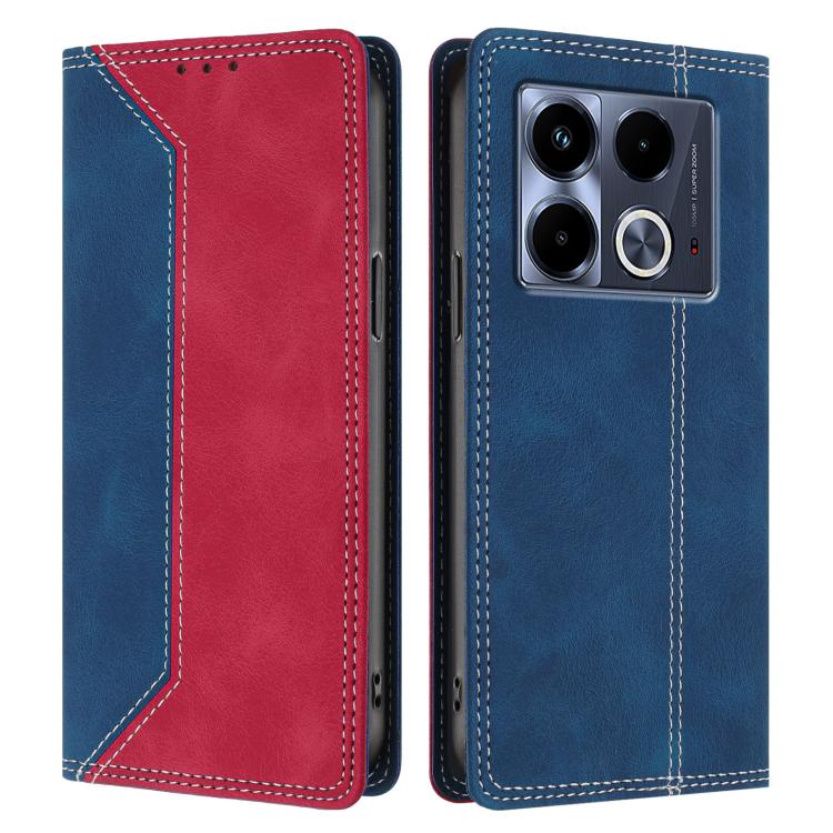 For Infinix Note 40 4G Skin Feel Two-tone RFID Blocking Vegan Leather Phone Case