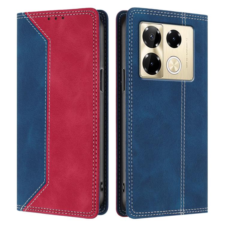 For  Infinix Note 40 Pro 4G / 5G Skin Feel Two-tone RFID Blocking Vegan Leather Phone Case