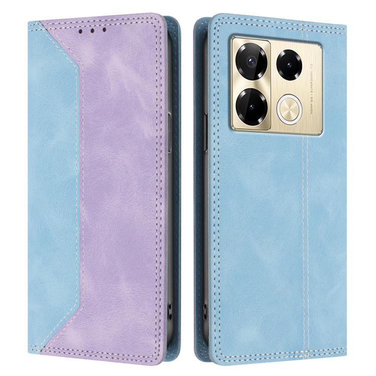 For  Infinix Note 40 Pro 4G / 5G Skin Feel Two-tone RFID Blocking Vegan Leather Phone Case