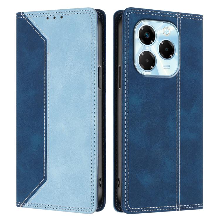 For Infinix Note 40X 5G Skin Feel Two-tone RFID Blocking Vegan Leather Phone Case