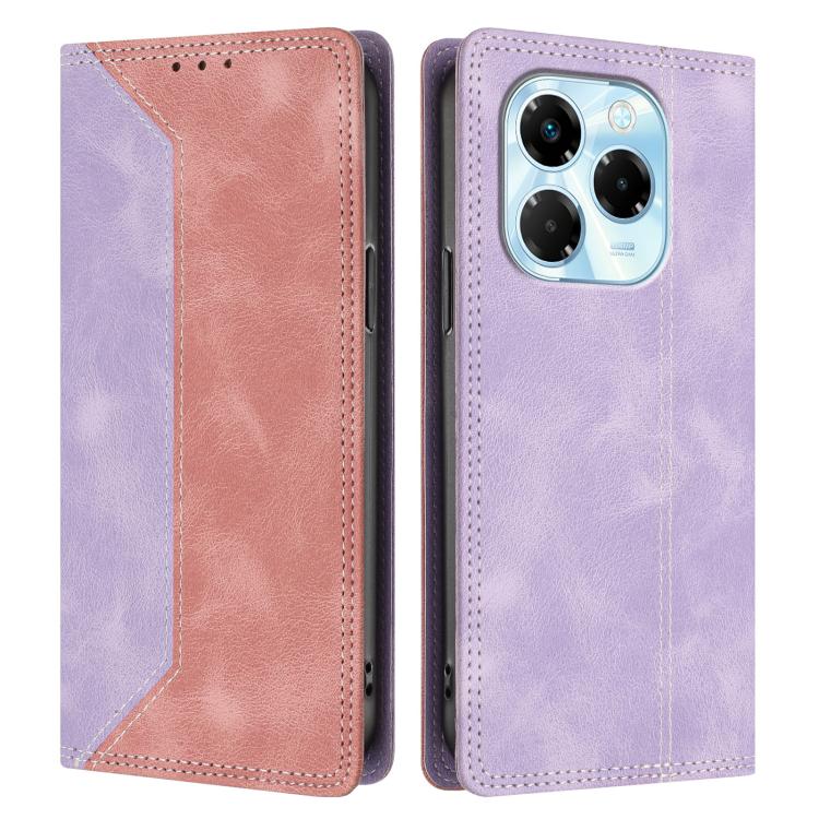 For Infinix Note 40X 5G Skin Feel Two-tone RFID Blocking Vegan Leather Phone Case