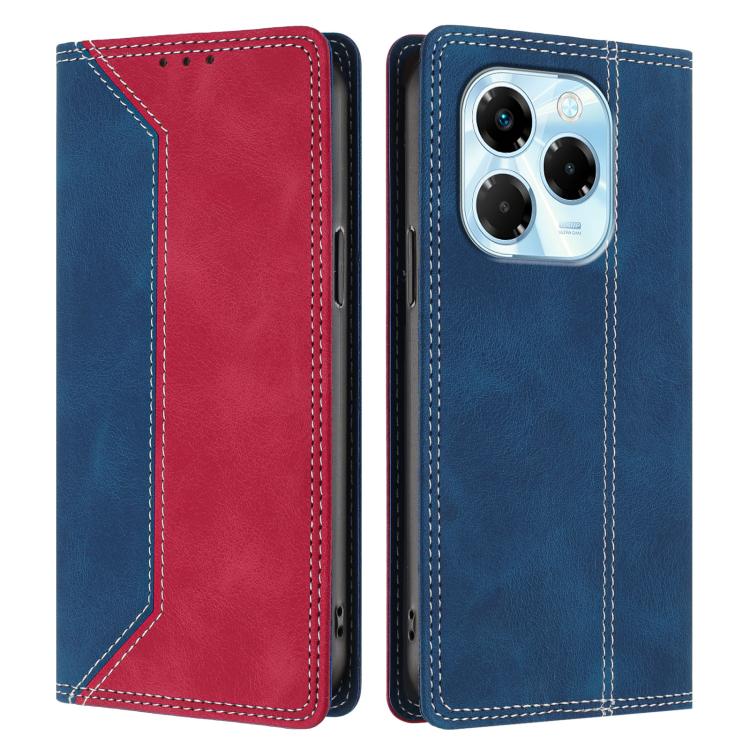 For Infinix Note 40X 5G Skin Feel Two-tone RFID Blocking Vegan Leather Phone Case