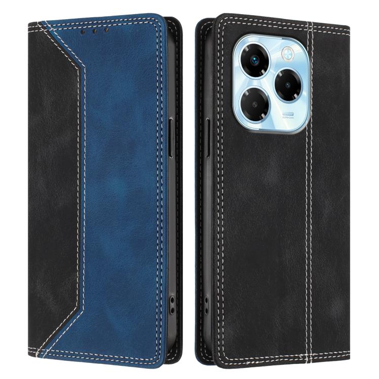 For Infinix Note 40X 5G Skin Feel Two-tone RFID Blocking Vegan Leather Phone Case