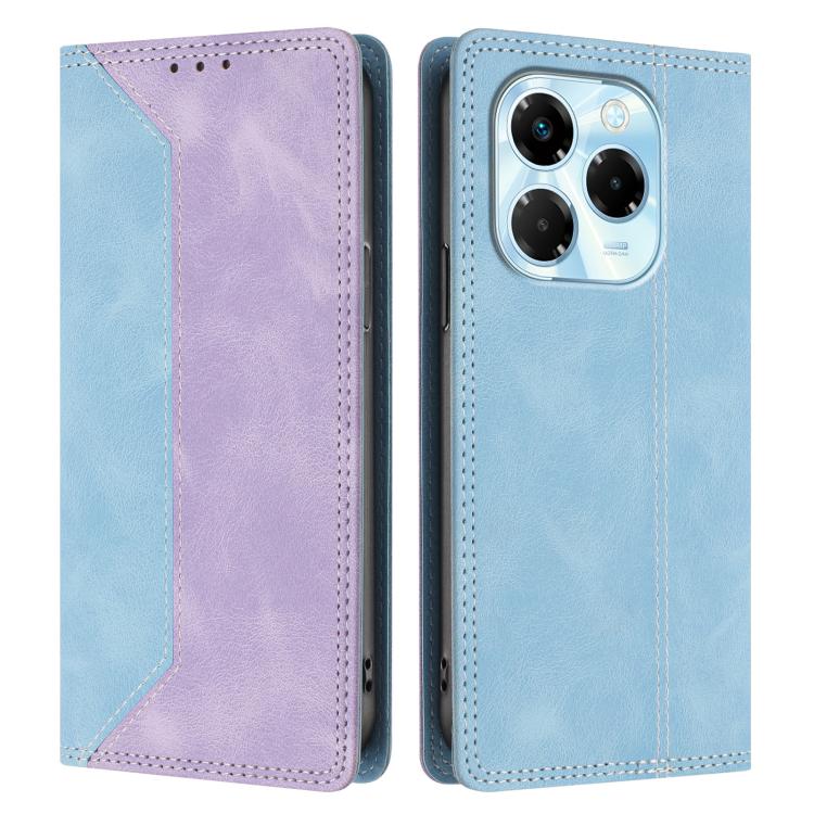 For Infinix Note 40X 5G Skin Feel Two-tone RFID Blocking Vegan Leather Phone Case