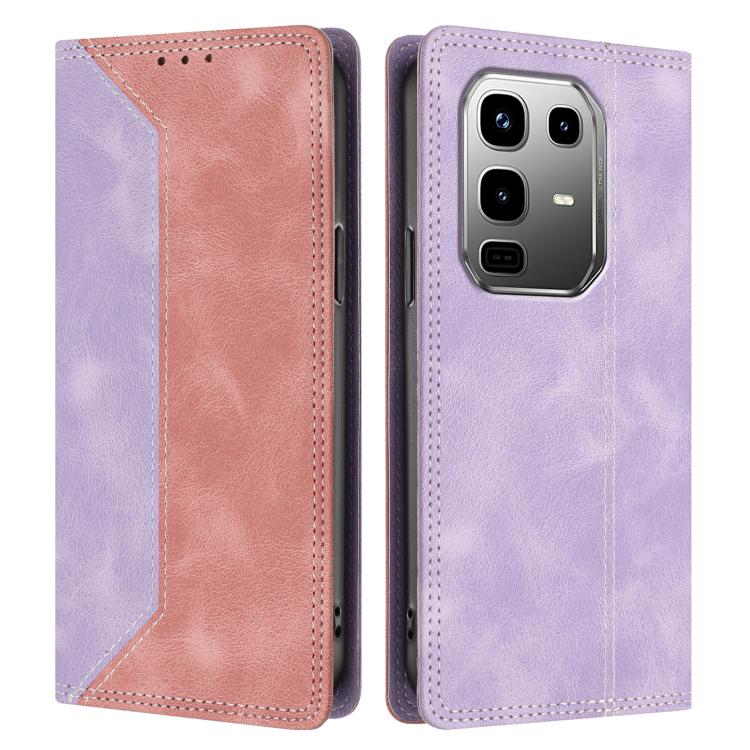 For Infinix Note 50 Pro+ 5G Skin Feel Two-tone RFID Blocking Vegan Leather Phone Case