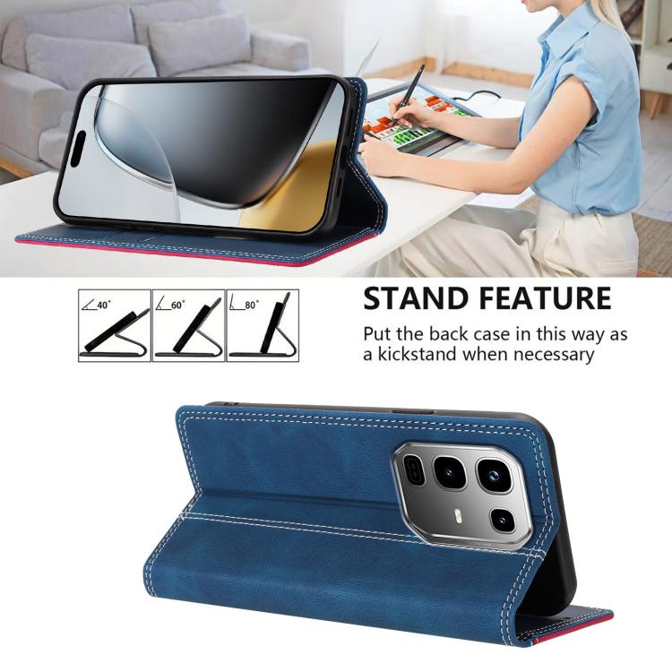 For Infinix Note 50 Pro+ 5G Skin Feel Two-tone RFID Blocking Vegan Leather Phone Case