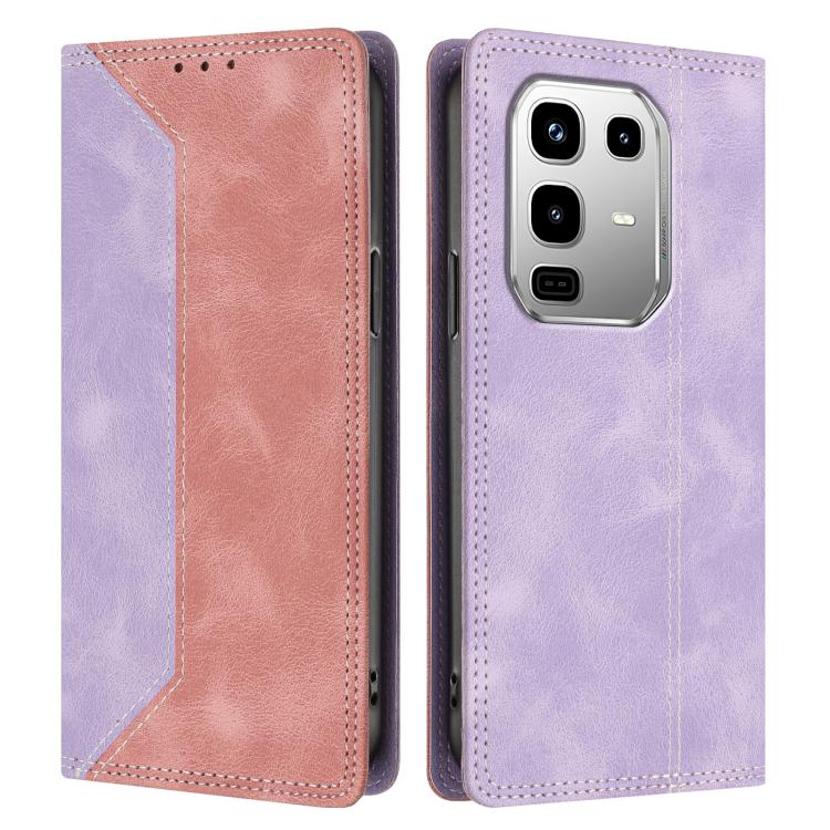 For Infinix Note 50 / 50 Pro 4G Skin Feel Two-tone RFID Blocking Vegan Leather Phone Case