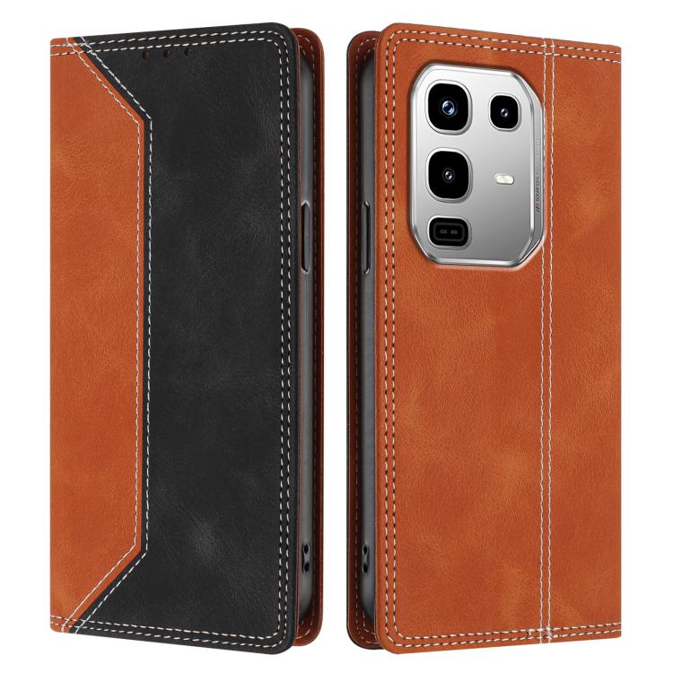 For Infinix Note 50 / 50 Pro 4G Skin Feel Two-tone RFID Blocking Vegan Leather Phone Case