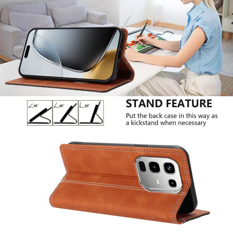 For Infinix Note 50 / 50 Pro 4G Skin Feel Two-tone RFID Blocking Vegan Leather Phone Case