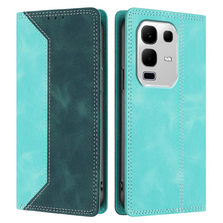 For Infinix Note 50x 5G Skin Feel Two-tone RFID Blocking Vegan Leather Phone Case