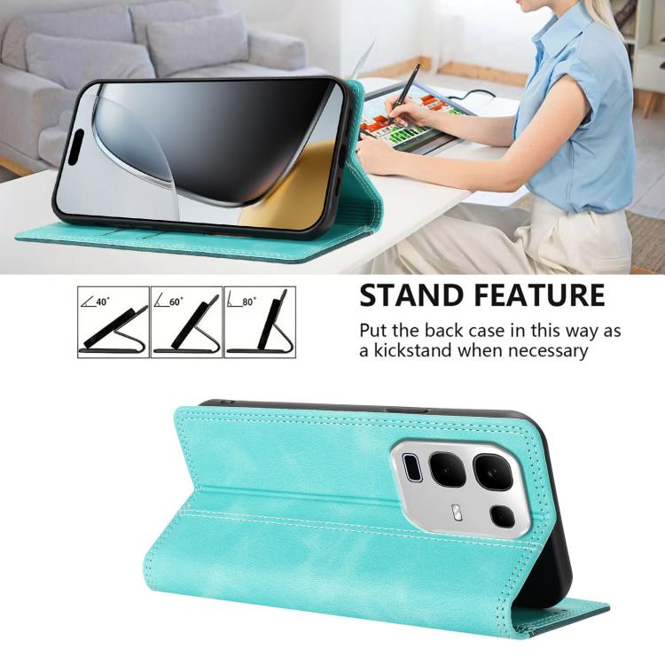 For Infinix Note 50x 5G Skin Feel Two-tone RFID Blocking Vegan Leather Phone Case