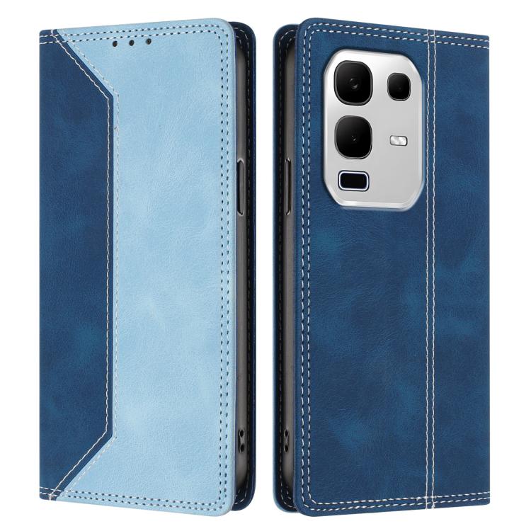 For Infinix Note 50x 5G Skin Feel Two-tone RFID Blocking Vegan Leather Phone Case