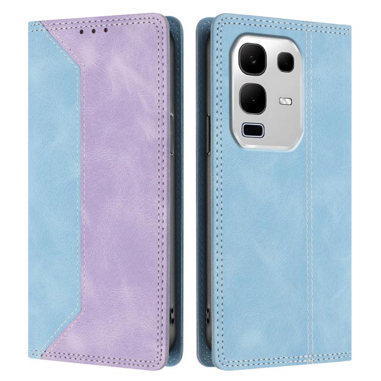 For Infinix Note 50x 5G Skin Feel Two-tone RFID Blocking Vegan Leather Phone Case