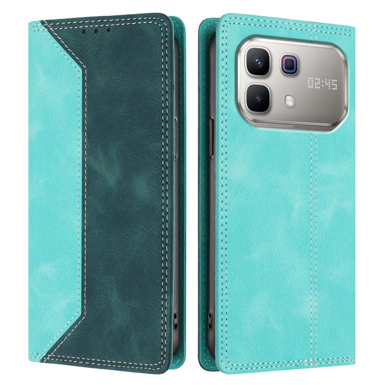 For Infinix Note 60 / 60 Pro 5G Skin Feel Two-tone RFID Blocking Vegan Leather Phone Case