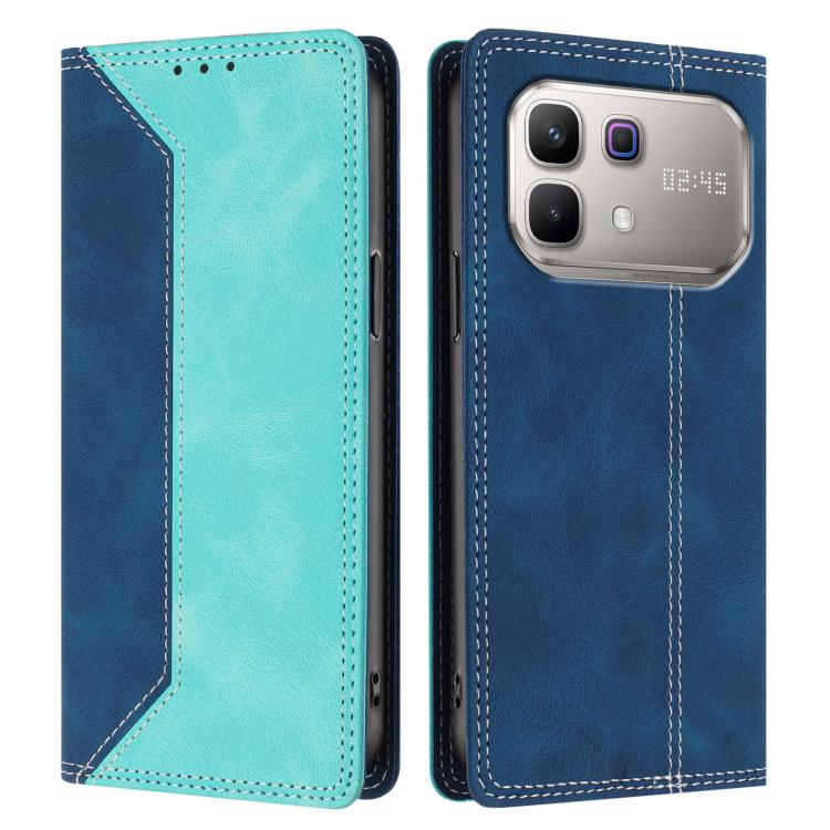 For Infinix Note 60 / 60 Pro 5G Skin Feel Two-tone RFID Blocking Vegan Leather Phone Case