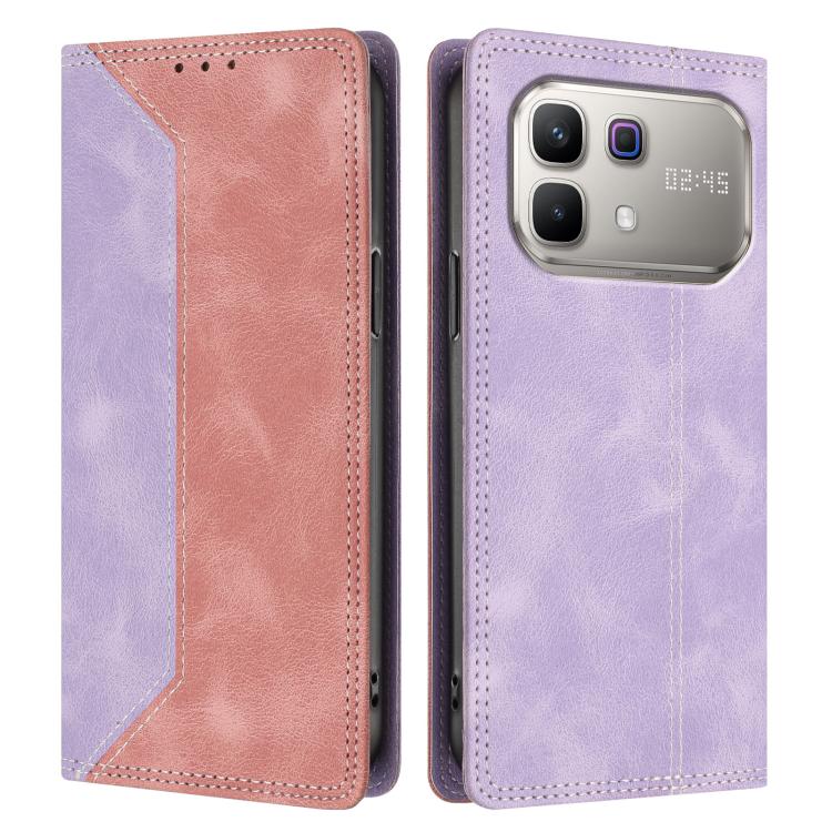 For Infinix Note 60 / 60 Pro 5G Skin Feel Two-tone RFID Blocking Vegan Leather Phone Case