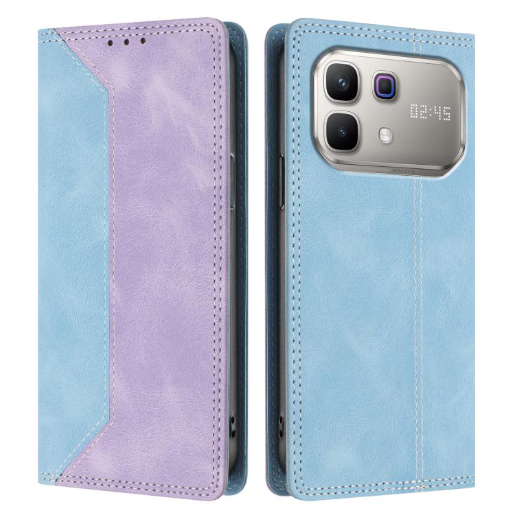 For Infinix Note 60 / 60 Pro 5G Skin Feel Two-tone RFID Blocking Vegan Leather Phone Case
