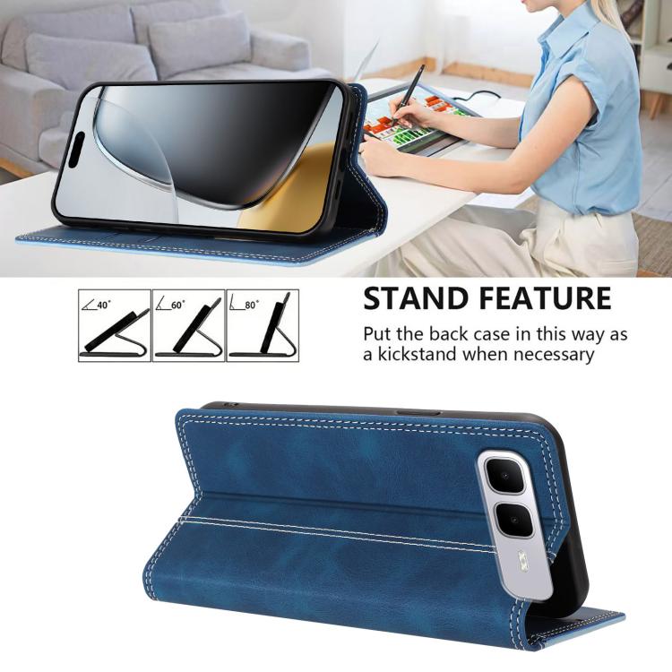 For Infinix Smart 10 Plus Skin Feel Two-tone RFID Blocking Vegan Leather Phone Case