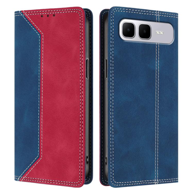 For Infinix Smart 10 Plus Skin Feel Two-tone RFID Blocking Vegan Leather Phone Case