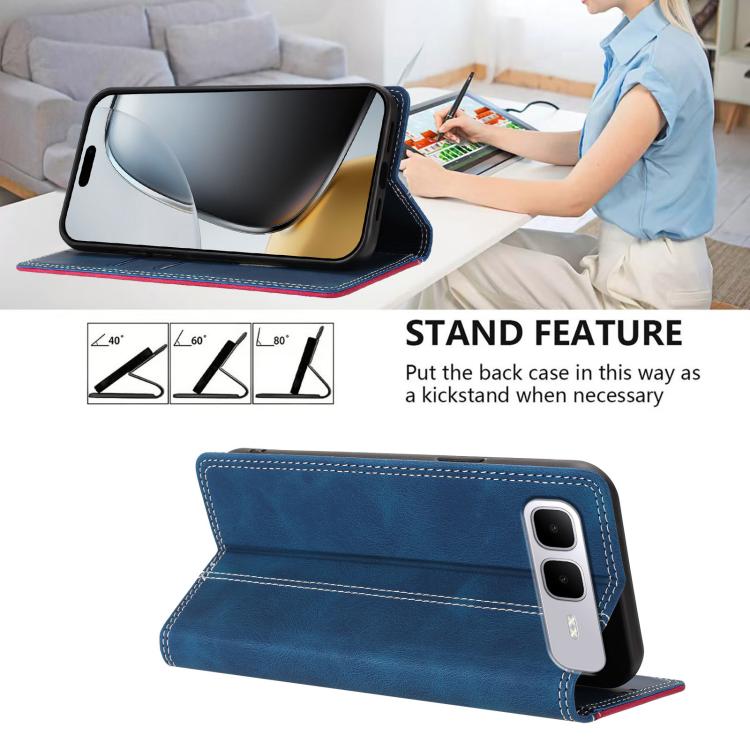 For Infinix Smart 10 Plus Skin Feel Two-tone RFID Blocking Vegan Leather Phone Case