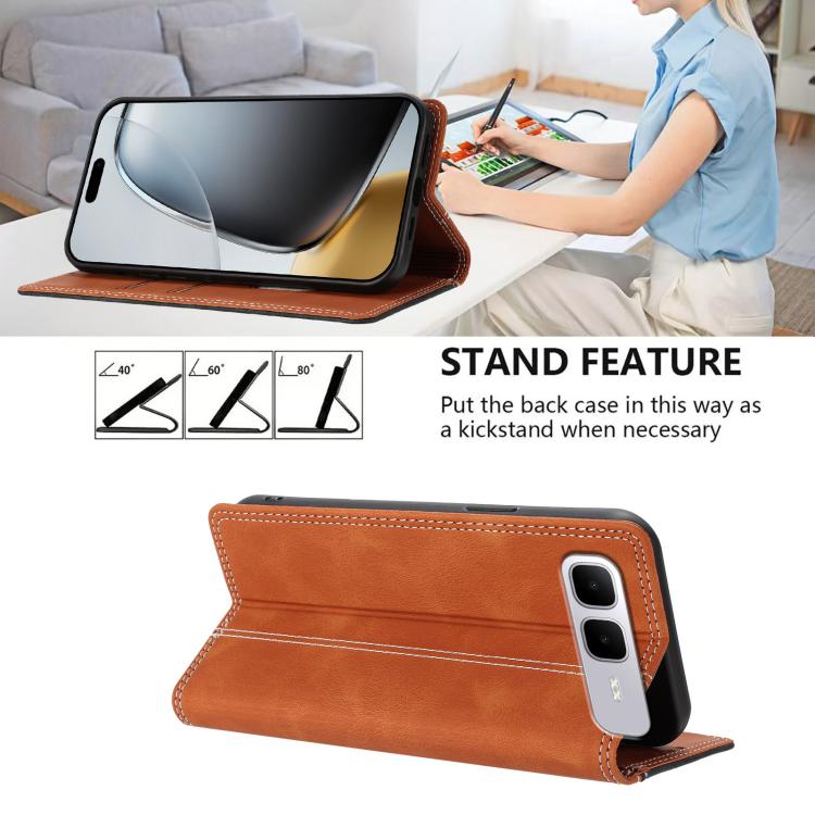 For Infinix Smart 10 Plus Skin Feel Two-tone RFID Blocking Vegan Leather Phone Case