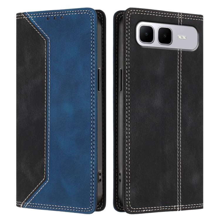 For Infinix Smart 10 Plus Skin Feel Two-tone RFID Blocking Vegan Leather Phone Case