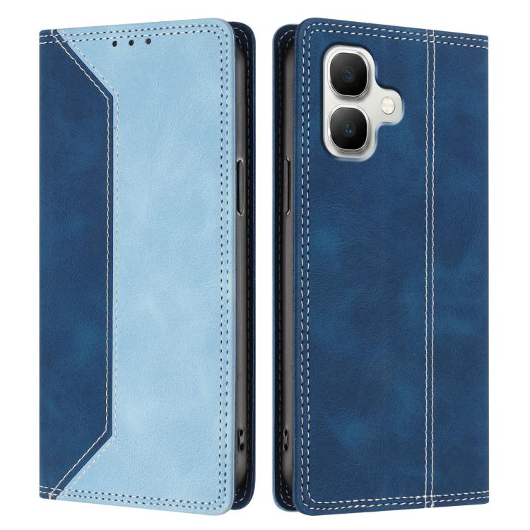 For Infinix Smart 20 4G Skin Feel Two-tone RFID Blocking Vegan Leather Phone Case