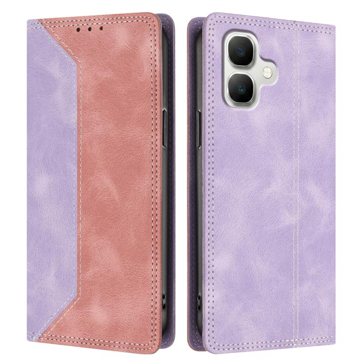 For Infinix Smart 20 4G Skin Feel Two-tone RFID Blocking Vegan Leather Phone Case