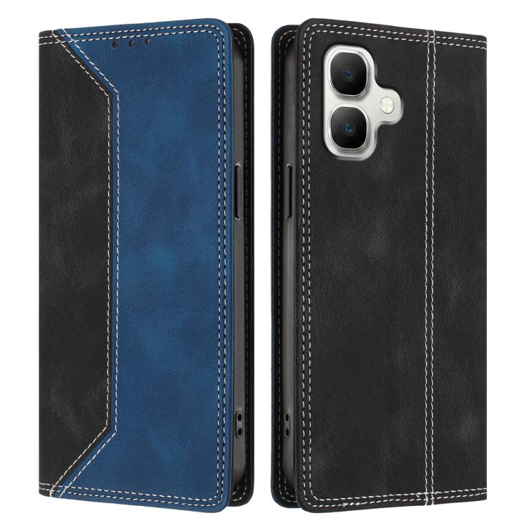 For Infinix Smart 20 4G Skin Feel Two-tone RFID Blocking Vegan Leather Phone Case