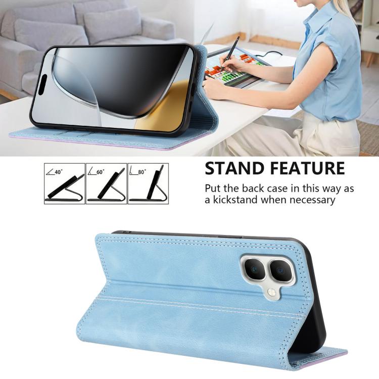 For Infinix Smart 20 4G Skin Feel Two-tone RFID Blocking Vegan Leather Phone Case