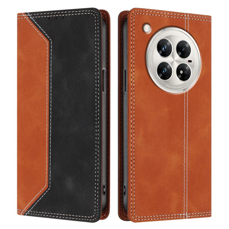 For Infinix Zero 40 4G / 5G Skin Feel Two-tone RFID Blocking Vegan Leather Phone Case