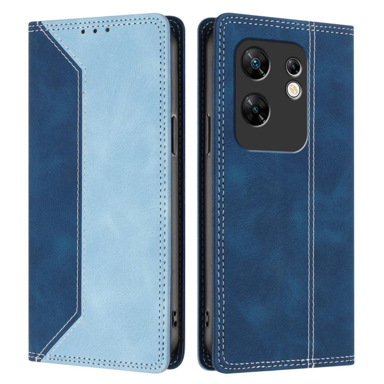 For Infinix Zero 30 4G Skin Feel Two-tone RFID Blocking Vegan Leather Phone Case