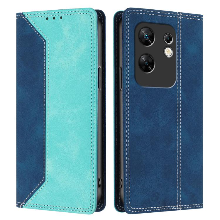 For Infinix Zero 30 4G Skin Feel Two-tone RFID Blocking Vegan Leather Phone Case