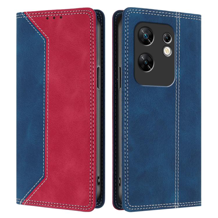 For Infinix Zero 30 4G Skin Feel Two-tone RFID Blocking Vegan Leather Phone Case