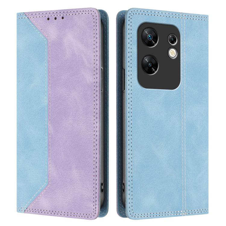 For Infinix Zero 30 4G Skin Feel Two-tone RFID Blocking Vegan Leather Phone Case