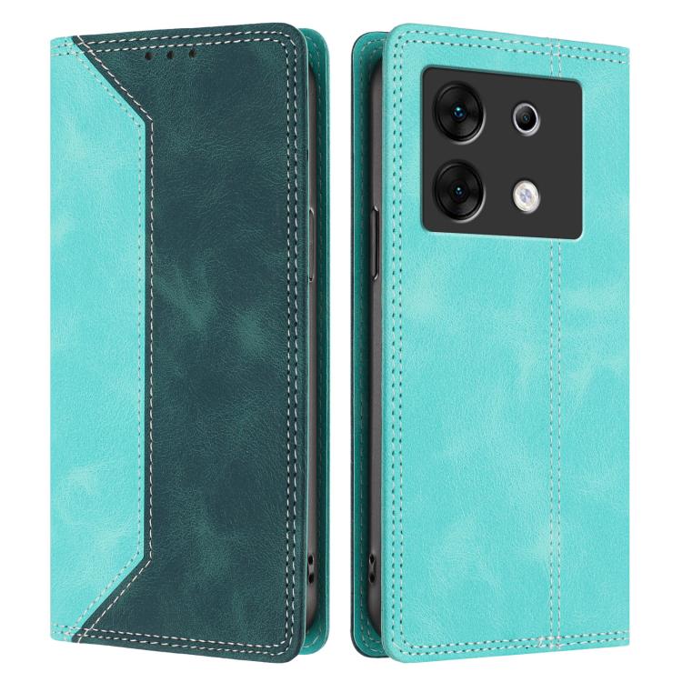 For Infinix Zero 30 5G Skin Feel Two-tone RFID Blocking Vegan Leather Phone Case