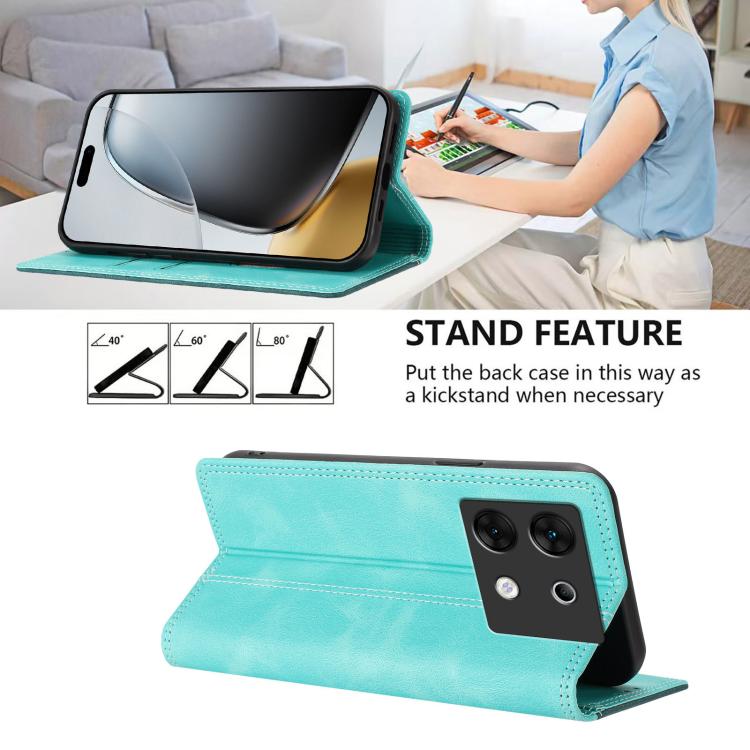 For Infinix Zero 30 5G Skin Feel Two-tone RFID Blocking Vegan Leather Phone Case