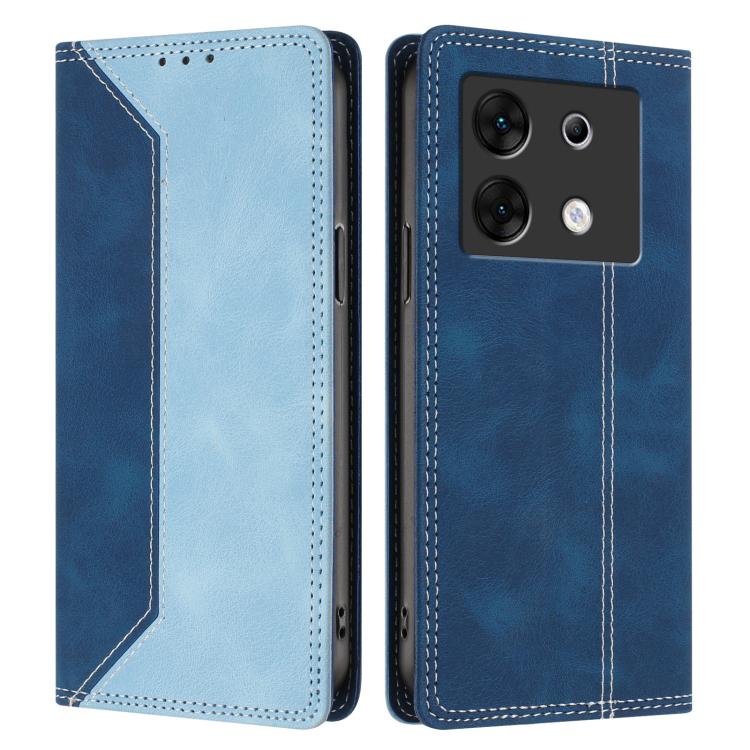 For Infinix Zero 30 5G Skin Feel Two-tone RFID Blocking Vegan Leather Phone Case